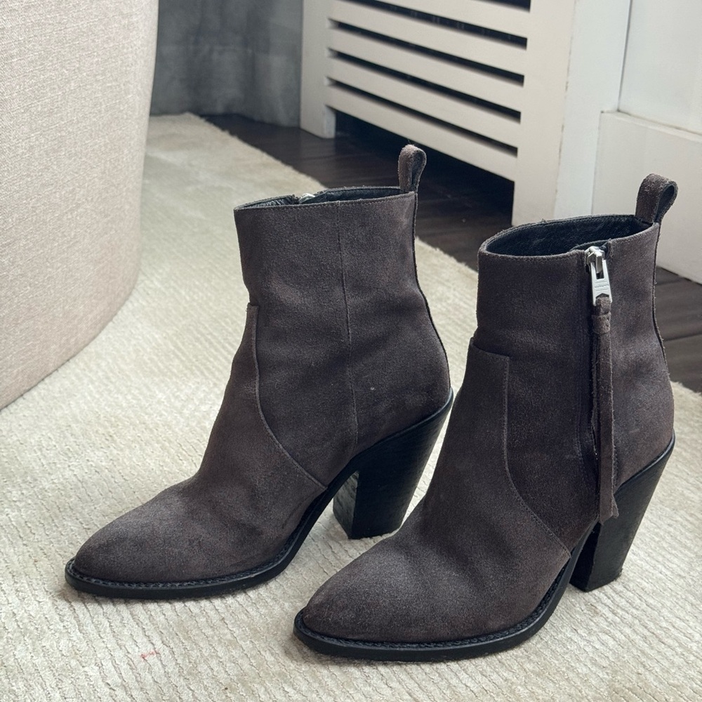 Rag & Bone Brown Heeled Boots with Western Flair